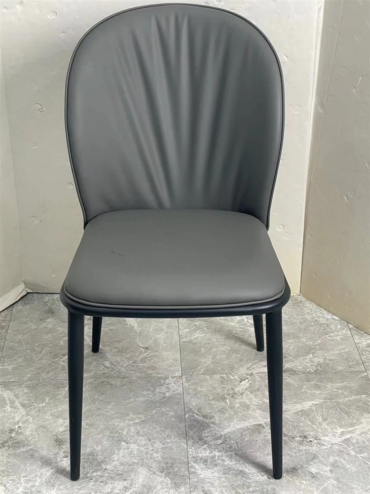 Gray PU Leather Dining Chair