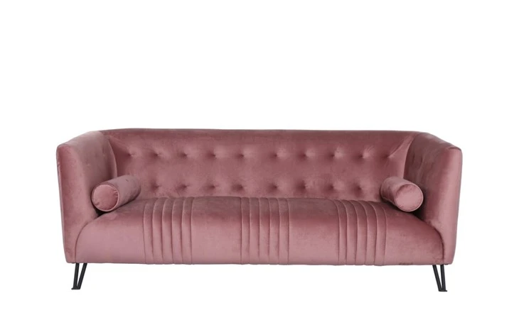 INS Style Pink 3 Seater Sofa