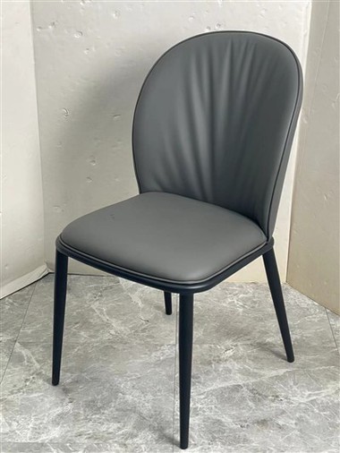Luxury gray PU Leather restaurant Chair