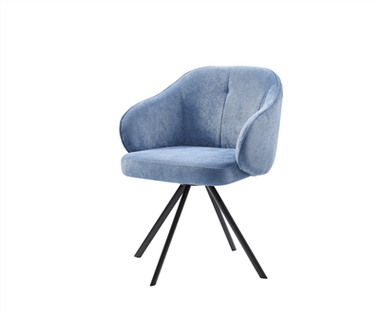 High Fit Blue Dining Chair With Arms