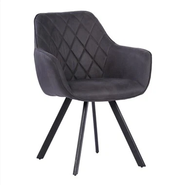 Leather Dining Chairs with Metal Legs