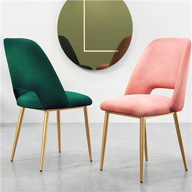 Velvet Dining Chair Gold Legs